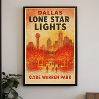 Dallas Lone Star Lights Poster