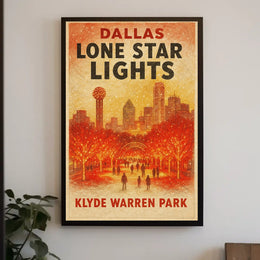 Dallas Lone Star Lights Poster