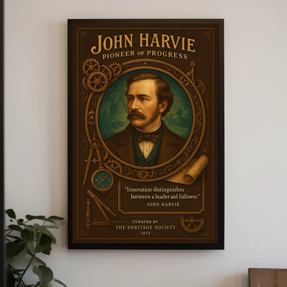 John Harvie Pioneer of Progress Poster