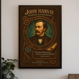 John Harvie Pioneer of Progress Poster