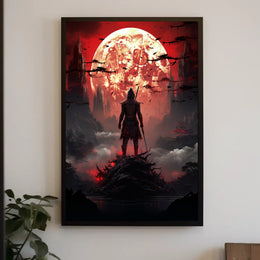 Warrior Under The Blood Moon Poster