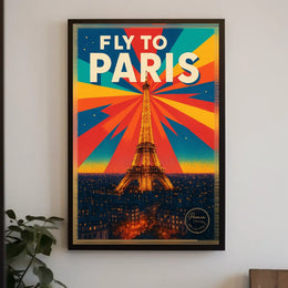 Fly to Paris Poster
