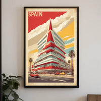 Modern Spain Architecture Travel Poster