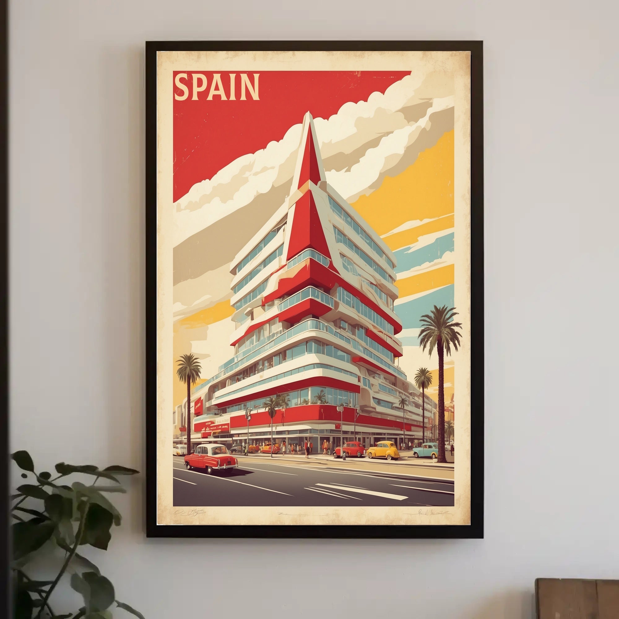 Modern Spain Architecture Travel Poster