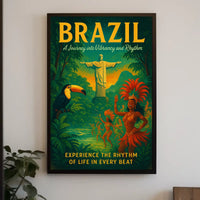 Brazilian Culture Dancers Lush Greenery Poster