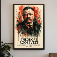 Theodore Roosevelt Brilliance: Immersive Historical Presidential Poster