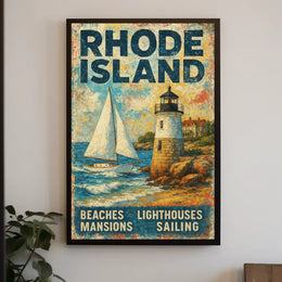 Rhode Island Coastal Charm Poster