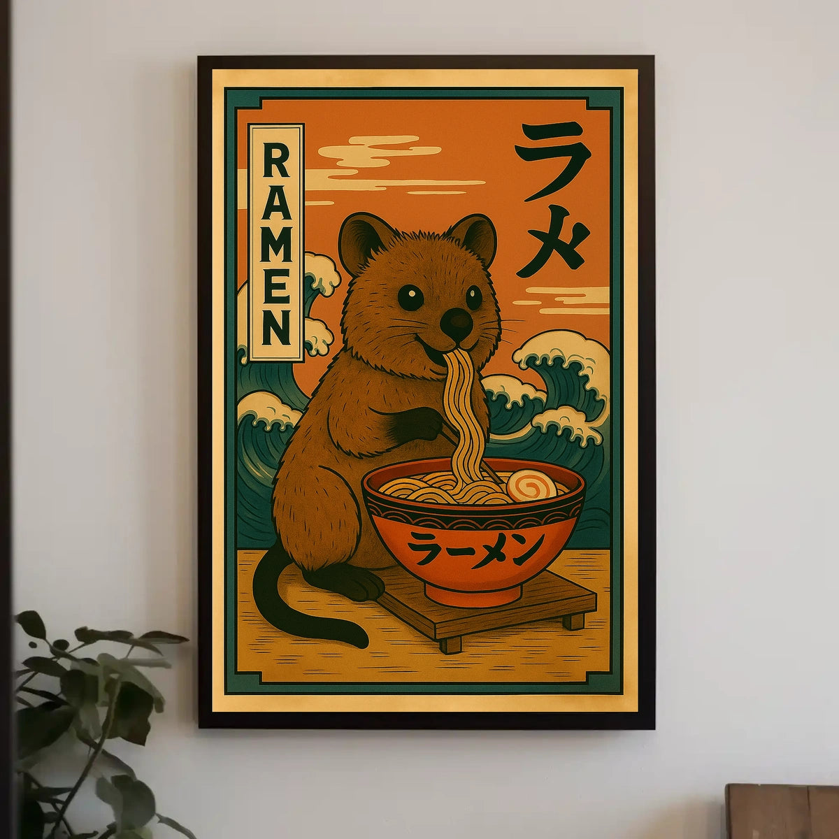 Quokka Ramen Delight Poster