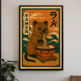 Quokka Ramen Delight Poster