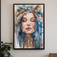 Modern Cityscape Skyscrapers Art Poster