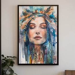Modern Cityscape Skyscrapers Art Poster