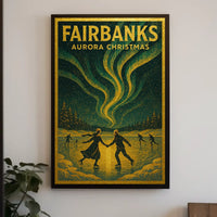 Fairbanks Aurora Scene Poster
