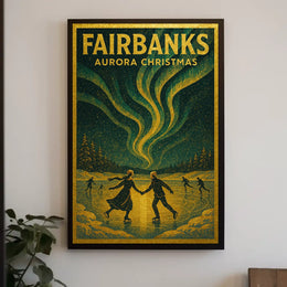Fairbanks Aurora Scene Poster