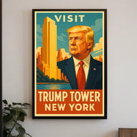 Trump Tower New York City Travel Poster Vintage Wall Art