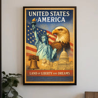 Land of Liberty and Dreams Poster PosterGoat
