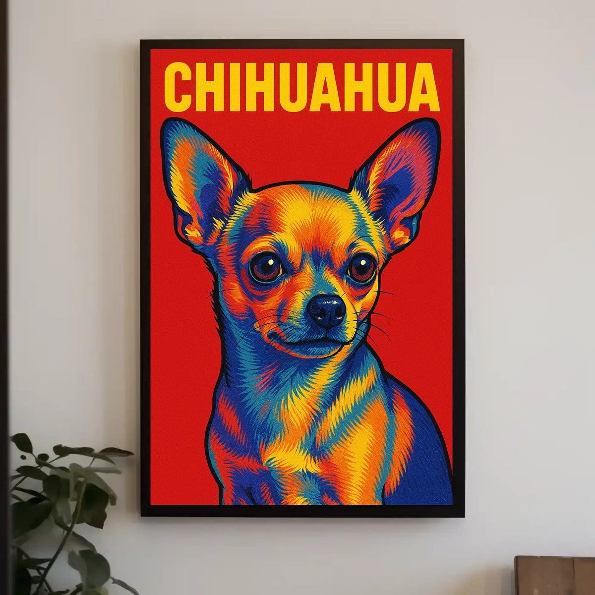 Vibrant Chihuahua Portrait Poster