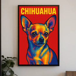 Vibrant Chihuahua Portrait Poster