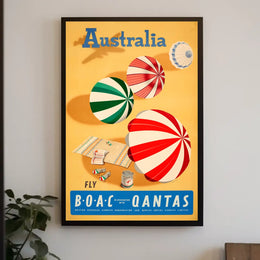 Discover Australia With Boac And Qantas Poster