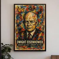 Eisenhower Abstract Portrait: Bold Presidential Art Print