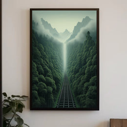 Journey Through The Misty Mountains Poster