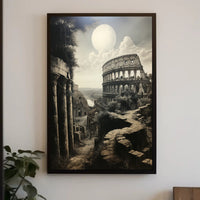Moonlit Ruins Of Rome Poster