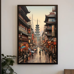 Cultural Harmony in Vibrant Urban Cityscape - Cultural or Heritage Poster
