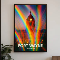 Fort Wayne Indiana Scenic Minimalist Wanderlust Poster