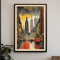 Frankfurt in the Rain Poster
