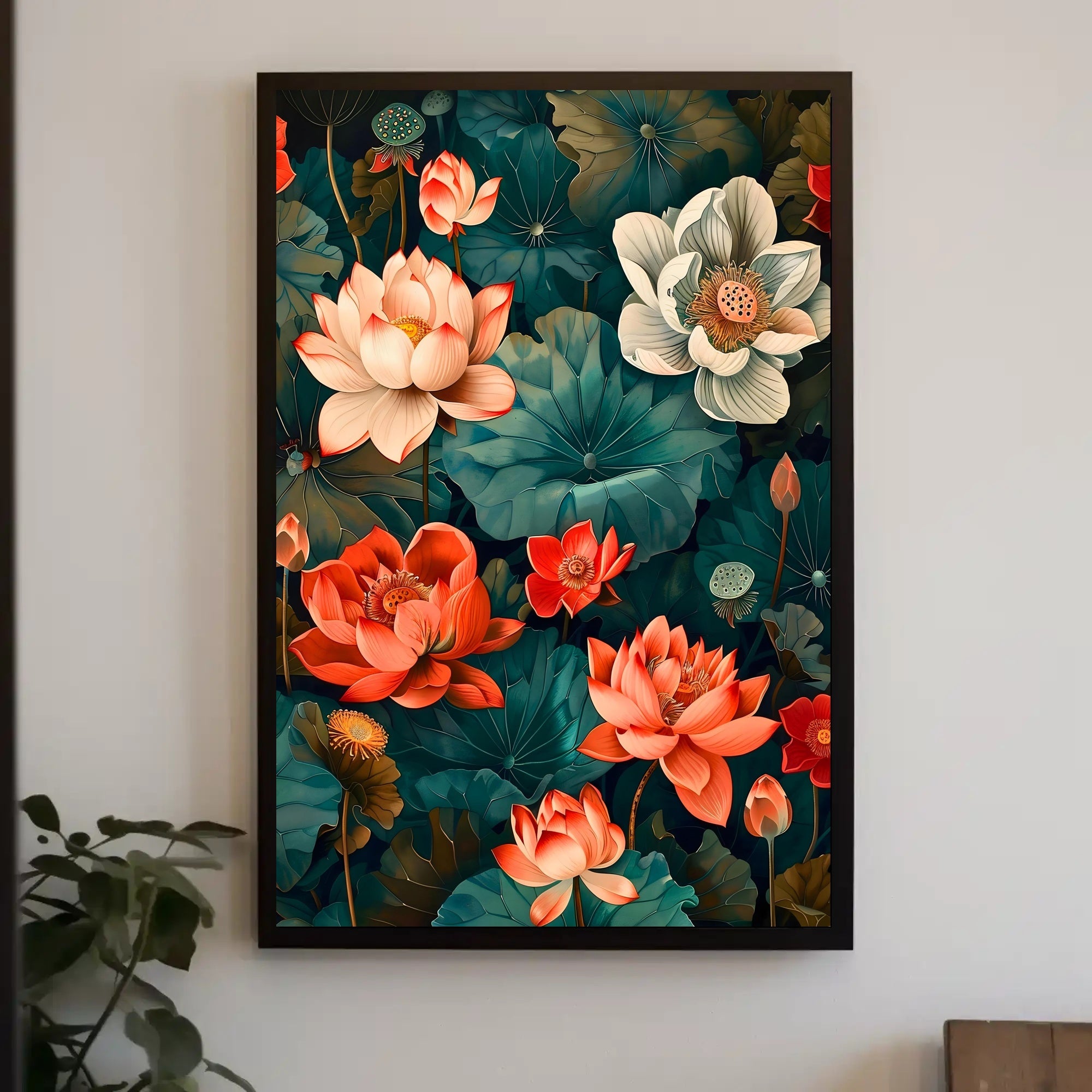 Lotus Blossom Symphony Wall Art Print
