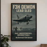 McDonnell F3H Demon Vintage Jet Fighter Poster
