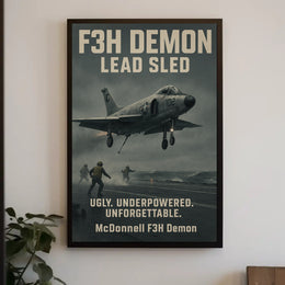 McDonnell F3H Demon Vintage Jet Fighter Poster