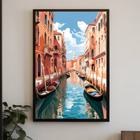 Venetian Waterway Dreamscape Historic Buildings Travel Poster