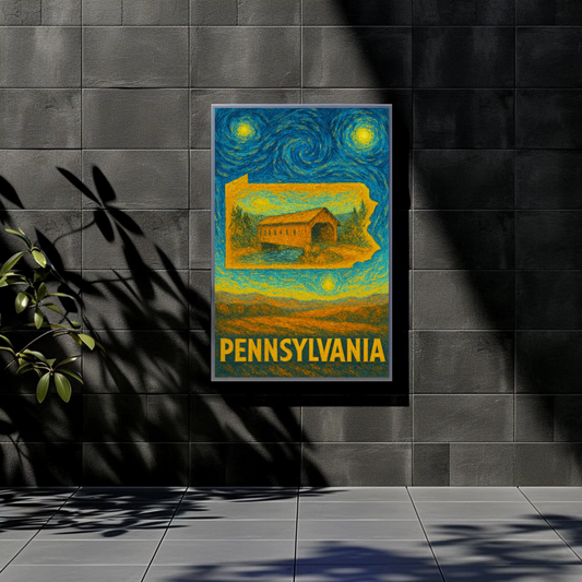 Pennsylvania Starry Night Poster