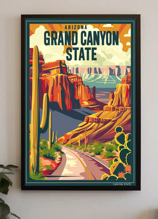 Grand Canyon Vintage Travel Adventure Poster