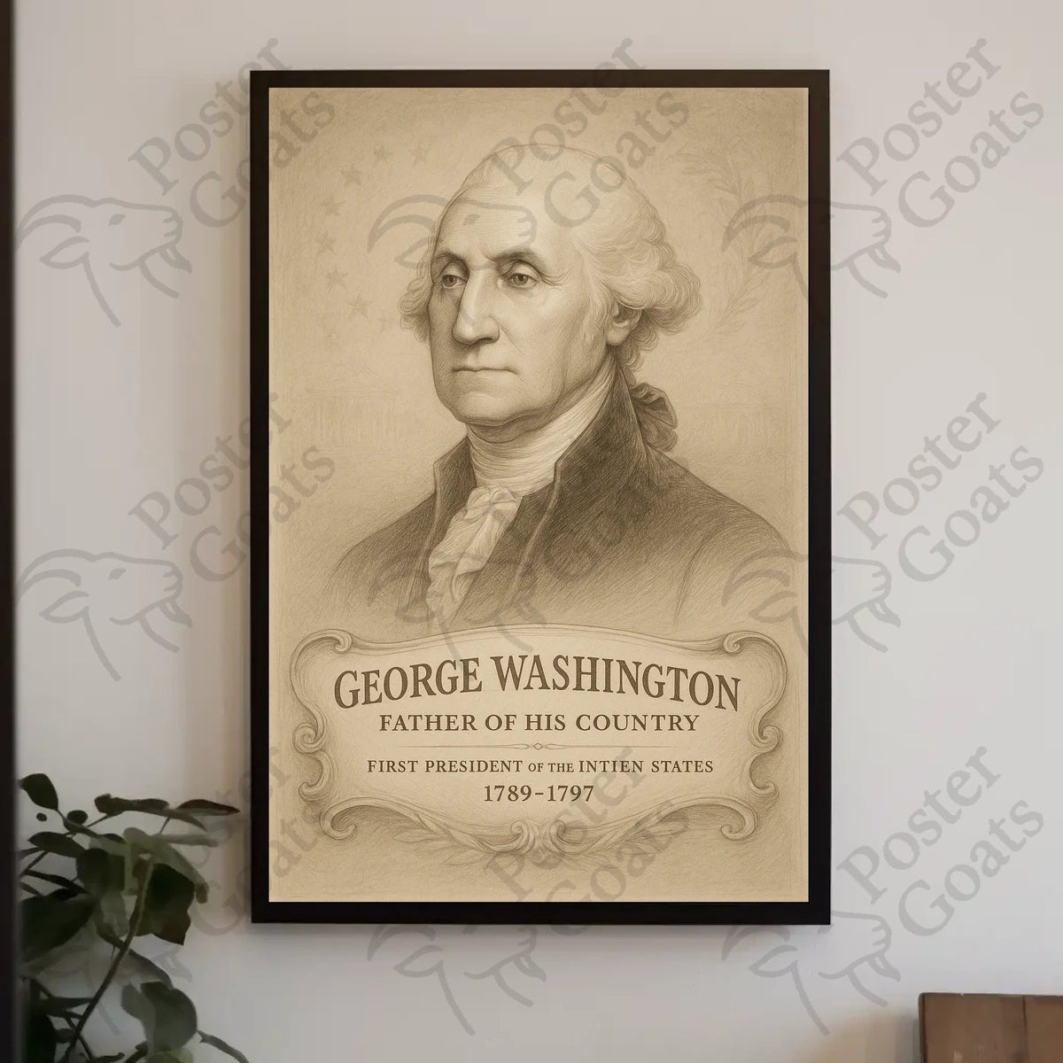 Classic American Leader Portrait in Historical or Presidential Poster