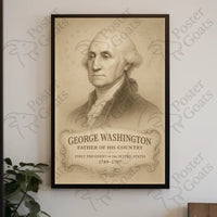 Classic American Leader Portrait in Historical or Presidential Poster