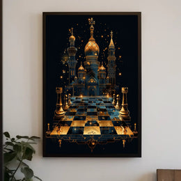 Mystical Chess Kingdom Poster