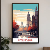 Liverpool Street Scene in Autumn: Urban or Cityscape Poster