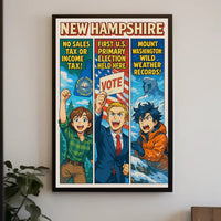 New Hampshire Highlights Poster PosterGoat