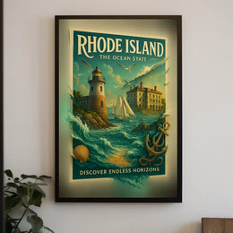 Rhode Island The Ocean State Poster