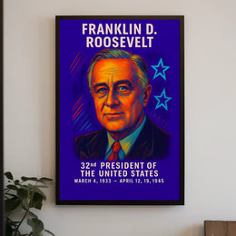 Franklin D. Roosevelt 32nd President Poster