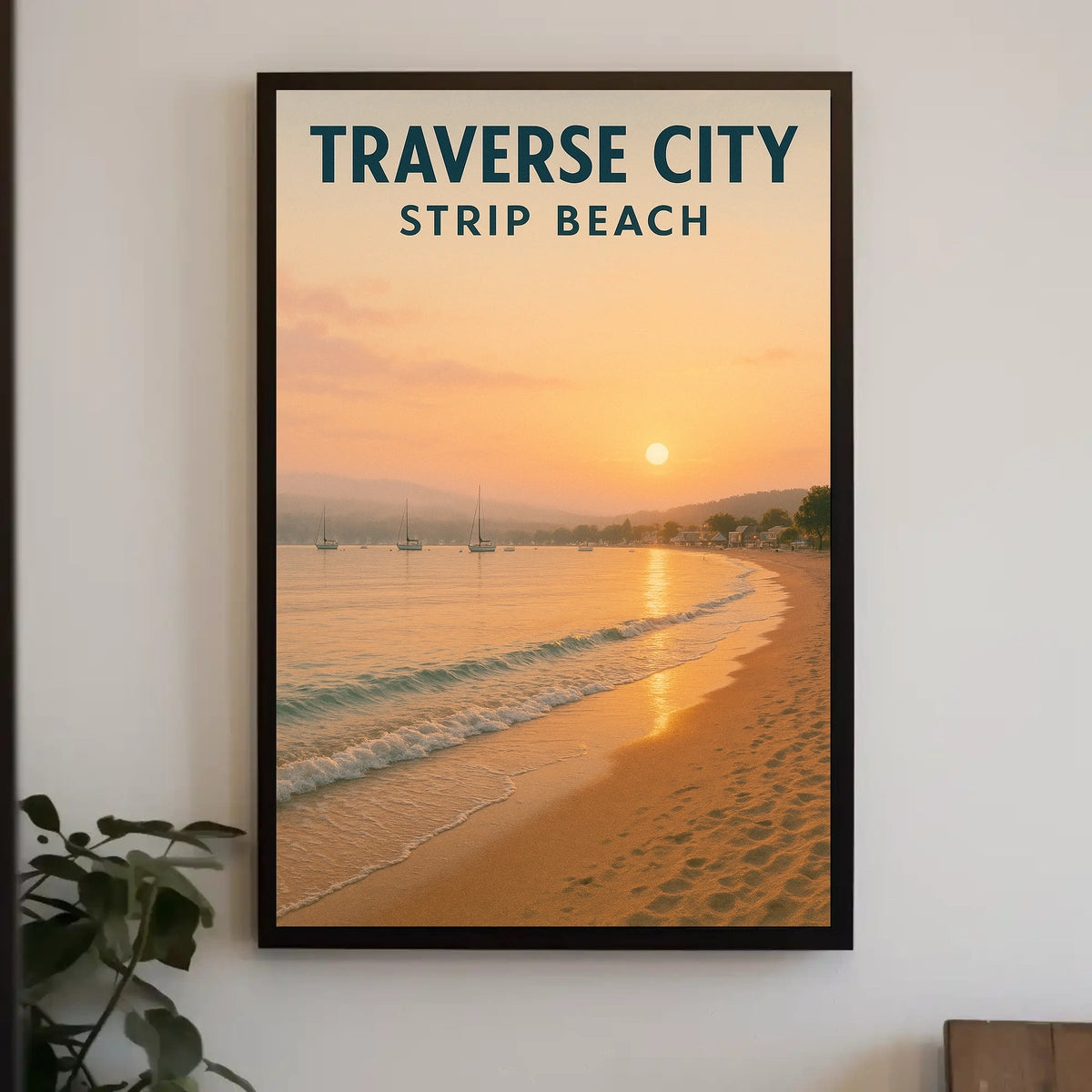 Traverse City Beach Sunset Poster