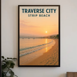 Traverse City Beach Sunset Poster