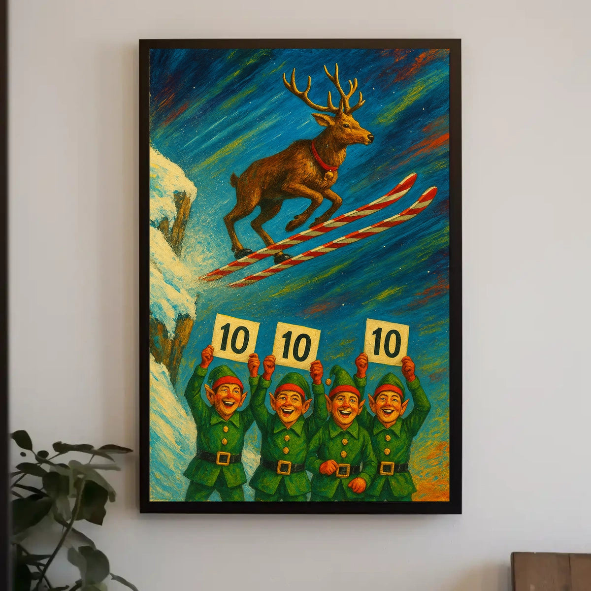 Reindeer Ski Jumping Extravaganza Poster