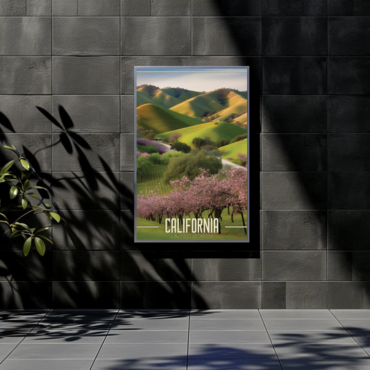 California Vineyard Vintage Poster