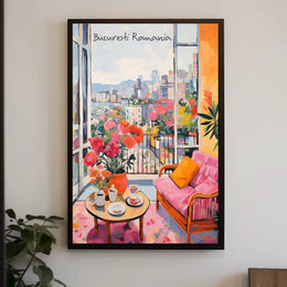 Bucaresti Serenity: A Balcony View Poster