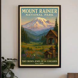 Mount Rainier National Park Wall Art Print