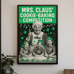 Mrs. Claus Cookie-Baking Competition Poster