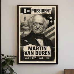 Martin Van Buren 8th President of the United States Digital Montaje Poster