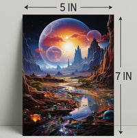Cosmic Landscape Fantasy Poster PosterGoat